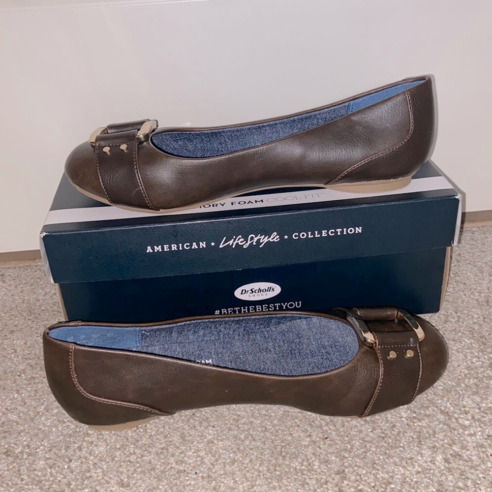Cute dark brown flats by Dr. Scholl’s